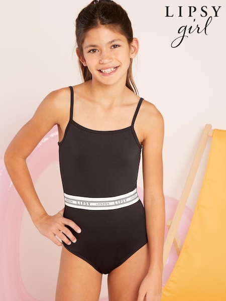 Lipsy Black Branded Swimsuit (K36440) | €5.50 - €7