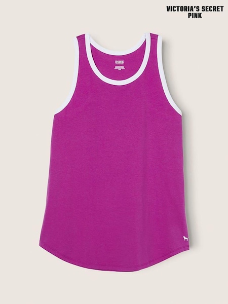 Victoria's Secret PINK Dahlia Magenta Pink Everyday Ringer Tank Top (K39075) | €9
