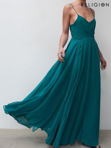 Religion Green Infamous Olsen Full Layer Maxi Dress (K39364) | €76