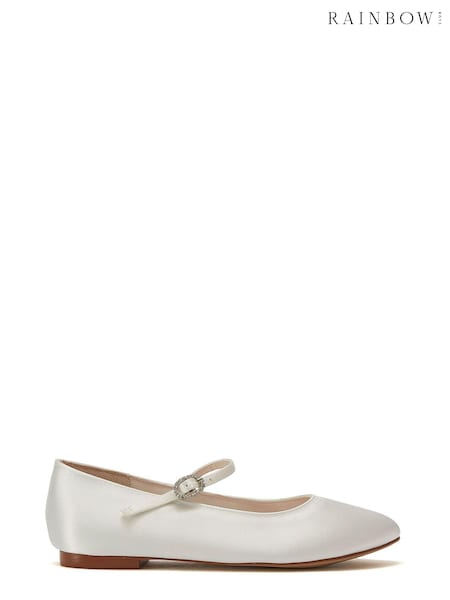 Rainbow Club Ivory Binx Satin Bridesmaid Shoes - Kids (K40304) | €23