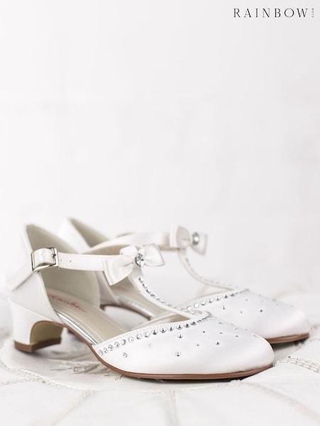 Rainbow Club White Lemonade Satin Bridesmaid Shoes - Kids (K40307) | €23