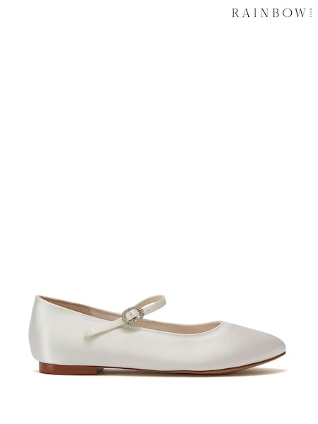 Rainbow Club Ivory Binx Satin Bridesmaid Shoes - Infants (K40313) | 94 QAR