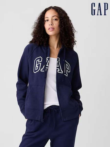 Gap Navy Blue Logo Zip Up Hoodie (K41241) | €46