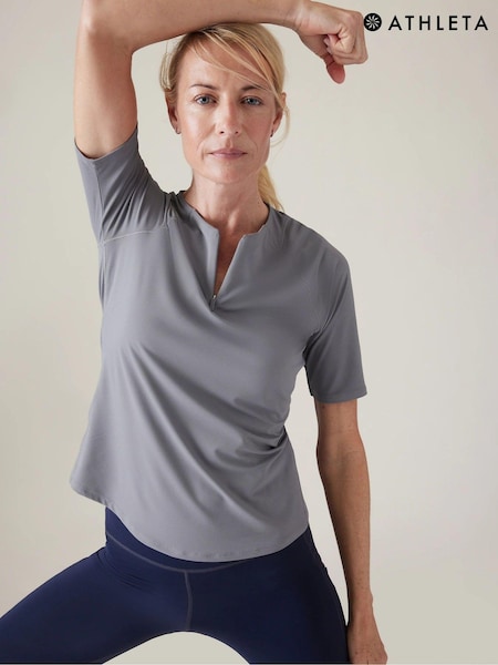 Athleta Grey Sunchaser 3/4 Sleeve T-Shirt (K41826) | €18