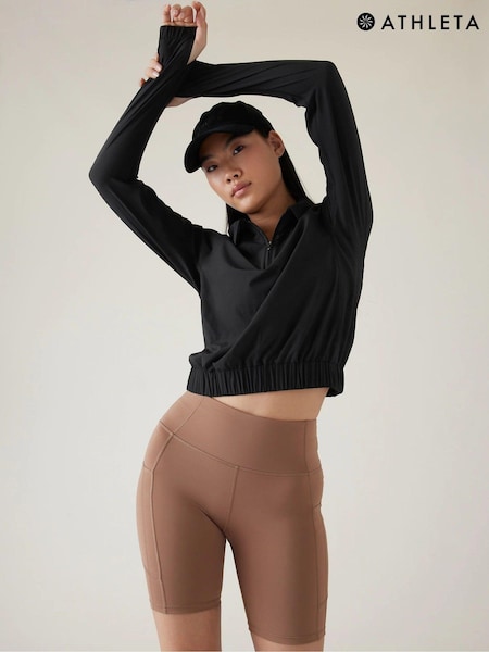 Athleta Black Long Sleeve Polo Shirt (K41854) | €31