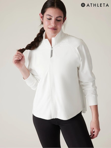 Athleta White Advantage Zip Up Jacket (K41866) | €39