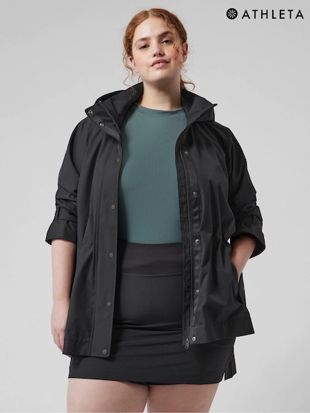 Athleta Black Waterproof Hooded Jacket (K41874) | €265