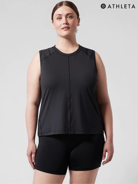 Athleta Black High Neck UPF Mesh Tank (K41913) | €17