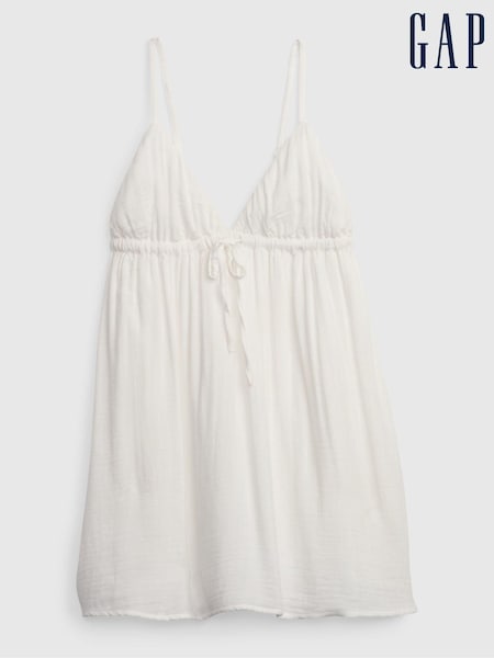 Gap White Gauze Tie-Front Sleeveless Mini Dress (K42104) | €9