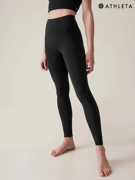 Negro - Athleta Transcend Mid Rise Leggings (K42494) | 92 €