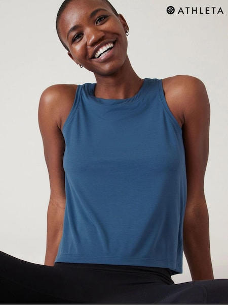 Athleta Blue Crew Neck Muscle Tank (K42505) | €31