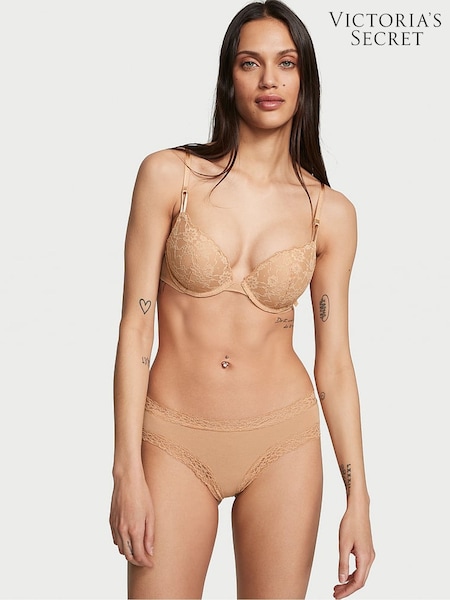 Victoria's Secret Praline Nude Lace Waist Cheeky Knickers (K42769) | €10.50