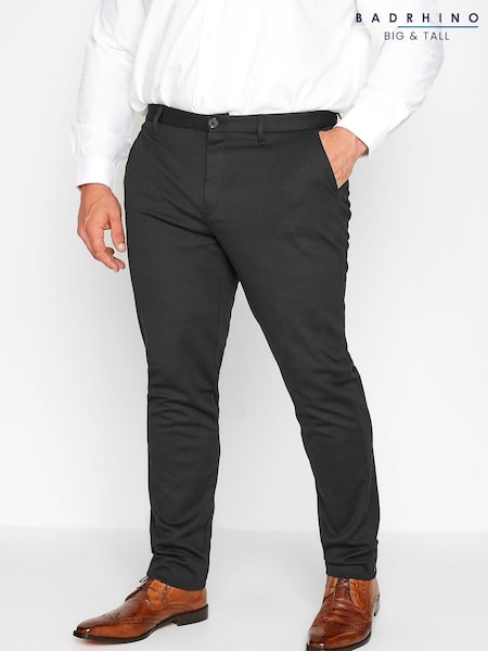 BadRhino Big & Tall Black Stretch Trousers (K42993) | AED125