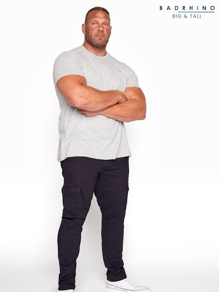 BadRhino Big & Tall Blue Stretch Cargo Trousers (K43008) | 115 QAR
