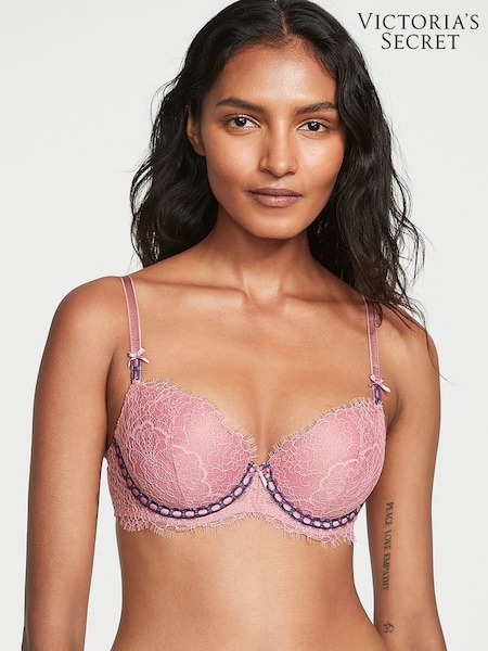 Victoria's Secret Dusk Mauve Pink Ribbon Slot Lightly Lined Demi Bra (K43387) | €25