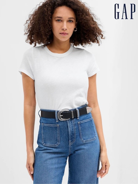 Gap White Short Sleeve Crew Neck Forever Soft T-Shirt (K43857) | €4.50