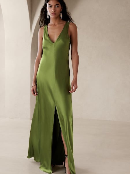 Banana Republic Green Eterno Silk Maxi Dress (K44268) | €218