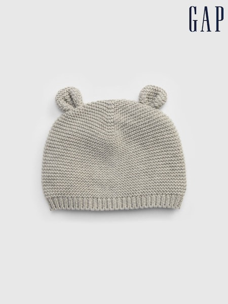 Gap Grey Brannan Bear Soft Knit Beanie Hat (Newborn-24mths) (K44944) | €16