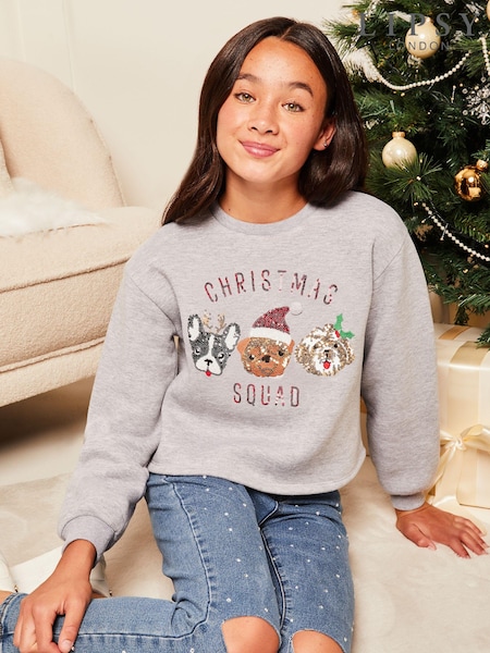 Lipsy Grey Christmas Sweatshirt (K45350) | €17 - €22
