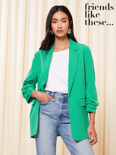 Friends Like These Jade Green Edge to Edge Tailored Blazer (K45364) | €26