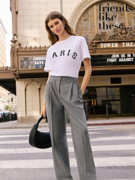 Friends Like These Wide Leg Button Front Smart Workwear Trousers (K45390) | 14 €