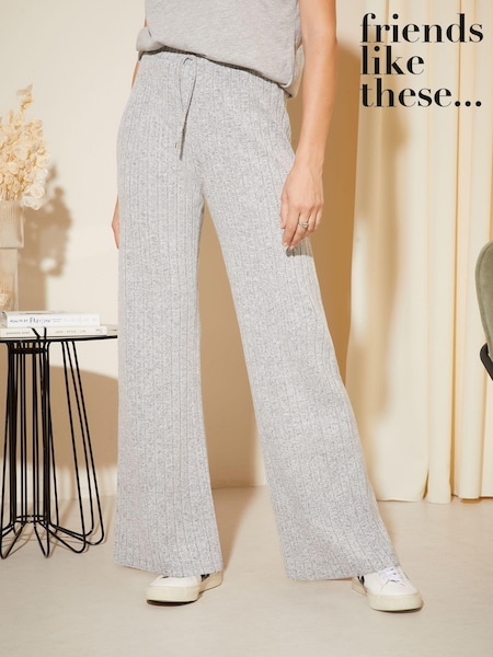 Gri - Pantaloni largi striați Friends Like These Jerseu largi (K45462) | 116 LEI