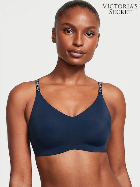Victoria's Secret Noir Navy Blue Silicone Lightly Lined Lounge Bralette (K45506) | €33