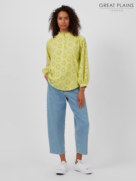 Great Plains Yellow Daisy Cut Out Long Sleeve Shirt (K45897) | €42