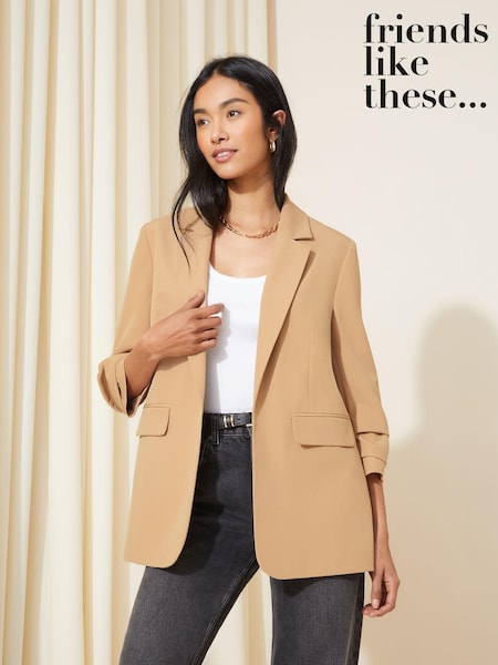 Friends Like These Camel Nude Edge to Edge Tailored Blazer (K46164) | €29