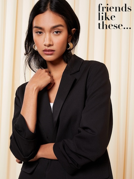 Friends Like These Black Edge to Edge Tailored Blazer (K46167) | €58