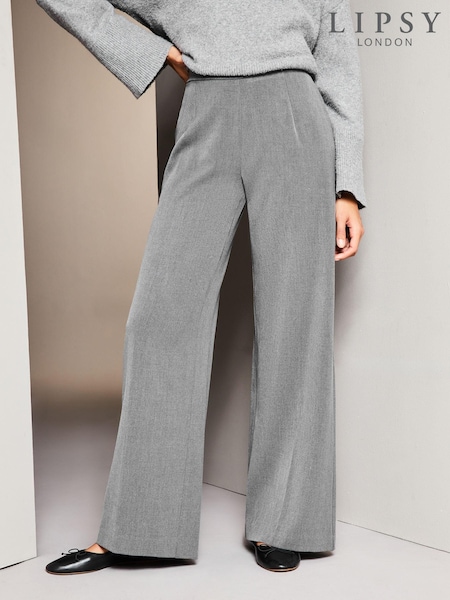 Lipsy Grey Wide Leg Tailored Trousers (K46913) | €24