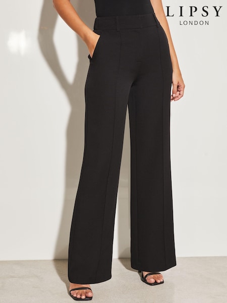 Lipsy Black Wide Leg Woven Smart Trousers (K47055) | €13.50