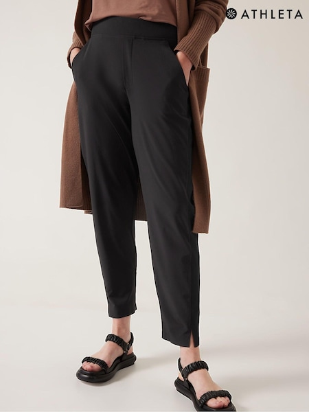 Черный - Athleta Brooklyn Mid Rise Featherweight Ankle Trousers (K47314) | €92