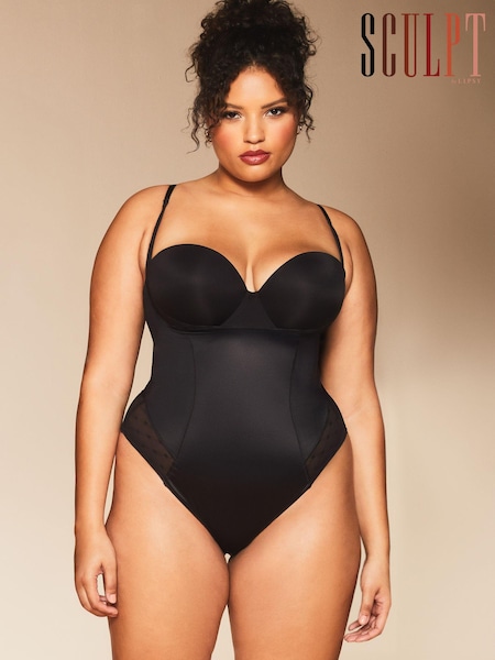 Lipsy Black Sculpt Tummy Control Wear Your Own Bra Shapewear Body (K47558) | 1,201 UAH