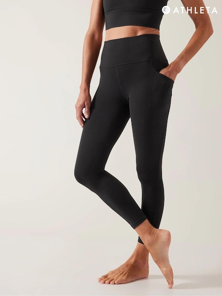 Negro - Mallas de tiro alto con bolsillos de Athleta Salutation (K48920) | 92 €