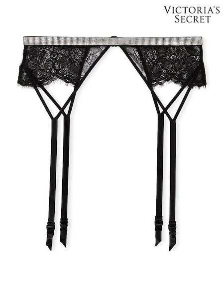 Victoria's Secret Black Shine Strap Lace Suspenders (K48932) | €25