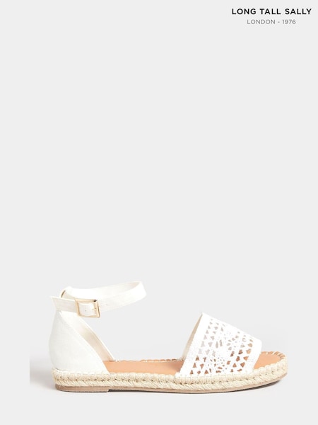 Long Tall Sally White Espadrille Sandal (K49500) | €8