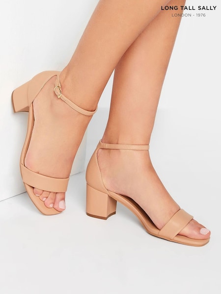 Телесный - Босоножки из искусственной кожи на блочном каблуке Long Tall Sally (K49501) | €19