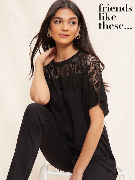Friends Like These Short Sleeve V Neck Tunic Top (K49994) | €8