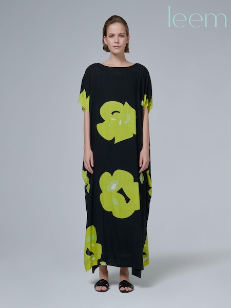 leem Black Printed Printed Kaftan (K50851) | €56
