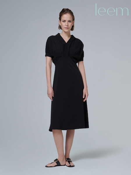 leem Black Batwing Sleeve Maxi Dress (K50896) | €129