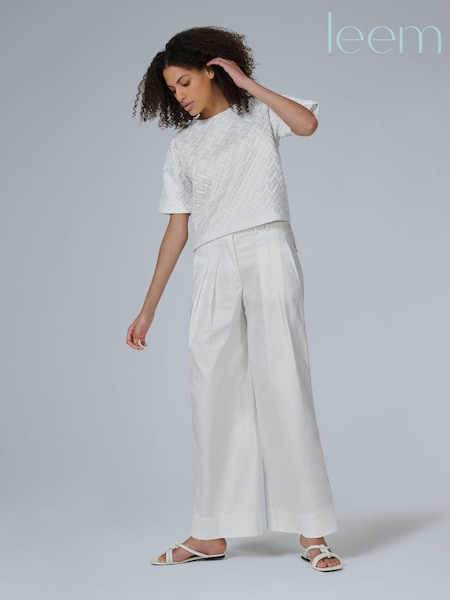 leem Cream Pleated Top (K50899) | €74