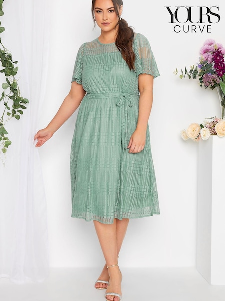 Yours Curve Green London Lace Dress (K51889) | €33