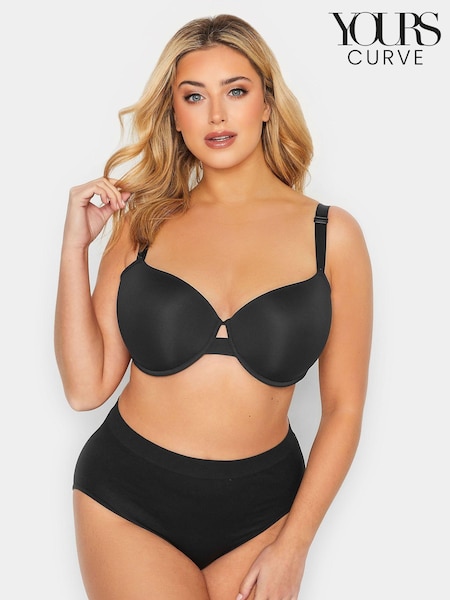 Czarny - Yours Curve Comfort T-Shirt Bra (K51900) | 60 zł