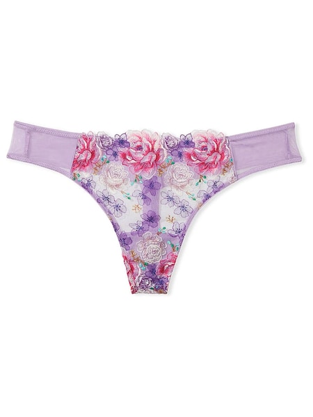 Victoria's Secret Jasmine Purple Embroidered Thong Knickers (K52508) | €15.50
