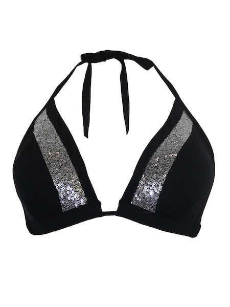 Pour Moi Black Sea Queen Sequin Triangle Top (K52918) | €17