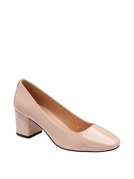 Ravel Nude Patent Block Heel Shoes (K53080) | €37