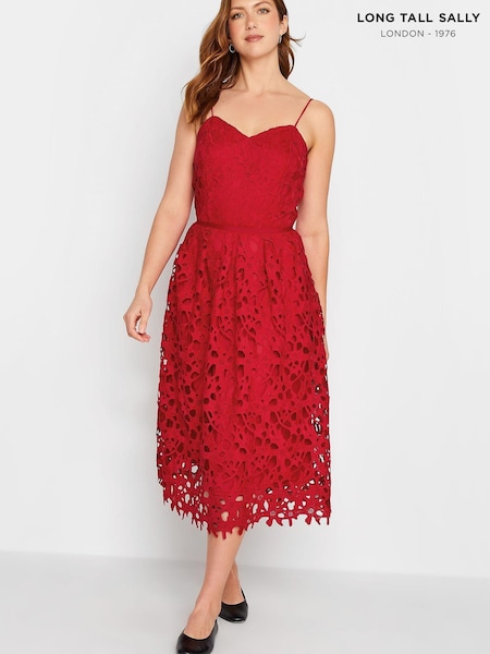 Long Tall Sally Lace V-Neck Midi Dress (K53136) | €37