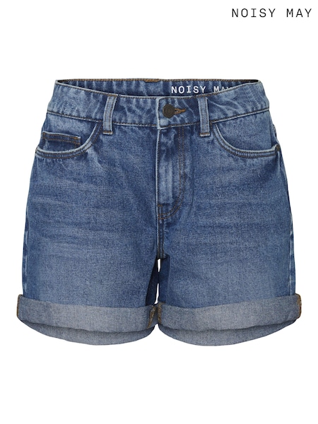 Синий - NOISY MAY High Waist Mom Shorts (K53195) | €8