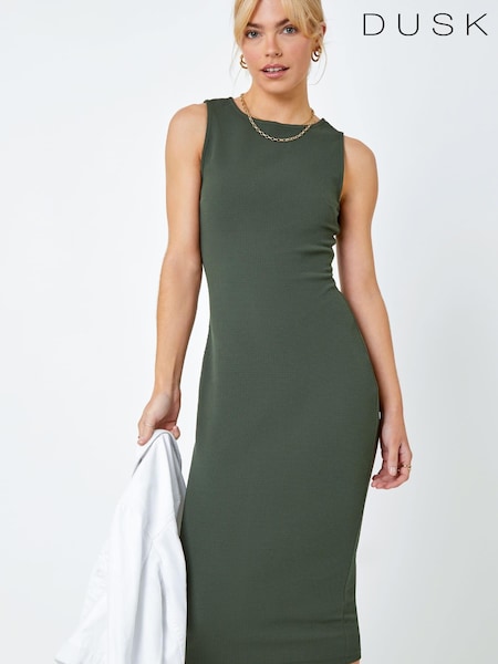 Зеленый - Dusk Sleeveless Midi Stretch Dress (K54282) | €22